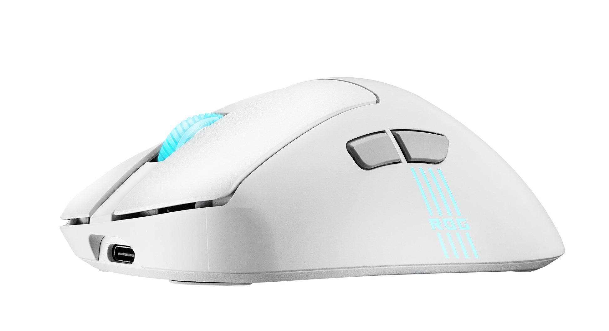 ASUS ROG Keris II ORIGIN/WHT Gaming-Maus – kabellos, USB-A, 42'000 dpi, 6 Tasten, weiss