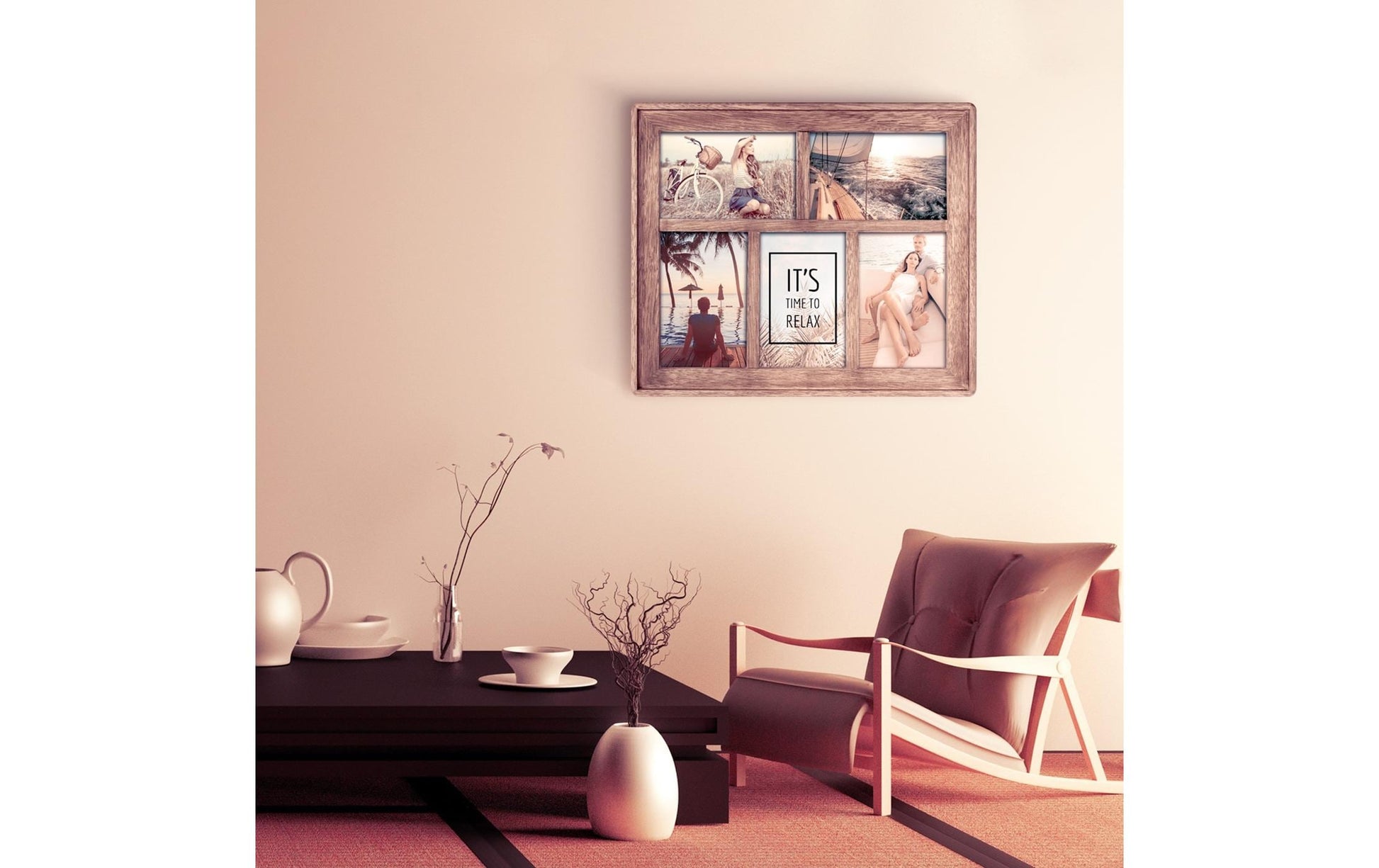 ZEP Collagerahmen – für 10 × 15 cm – MDF & Holz, braun