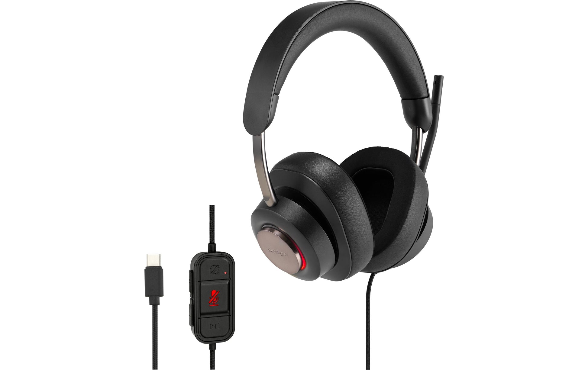 Kensington H2000 – Duo Headset – USB-C, geräuschunterdrückendes Mikrofon – schwarz