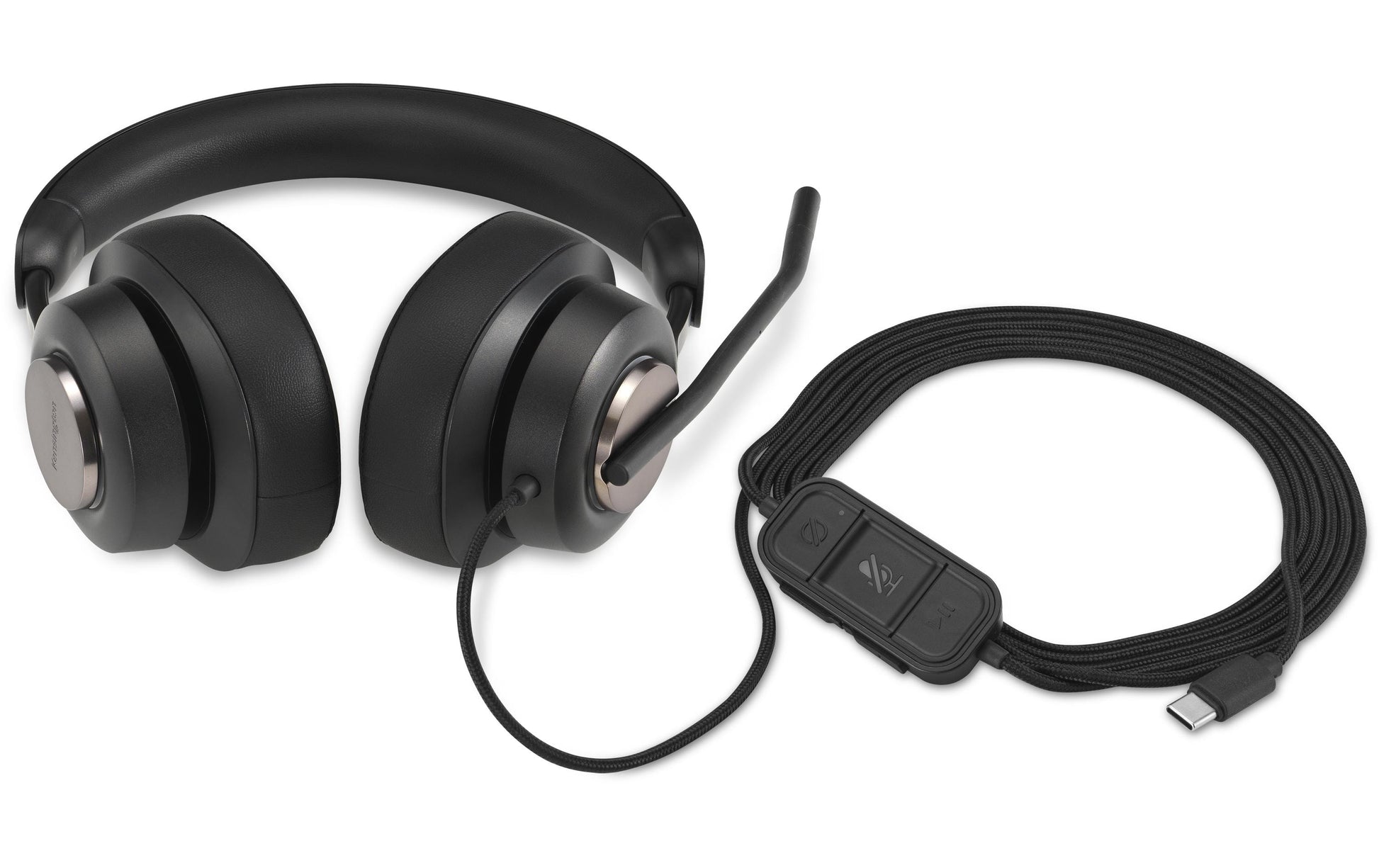 Kensington H2000 – Duo Headset – USB-C, geräuschunterdrückendes Mikrofon – schwarz