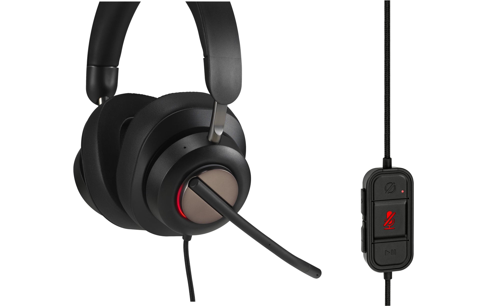 Kensington H2000 – Duo Headset – USB-C, geräuschunterdrückendes Mikrofon – schwarz