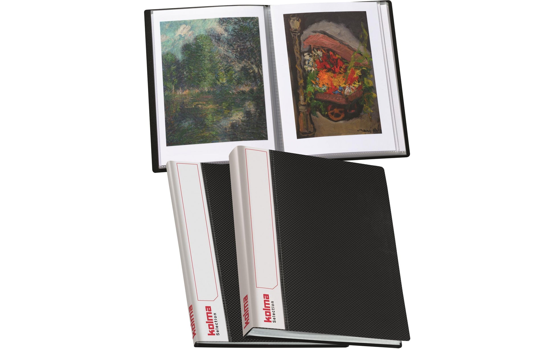 Kolma Sichtbuch Selection – 40 Sichttaschen, A5, glatt, glänzend, schwarz, Kunststoff