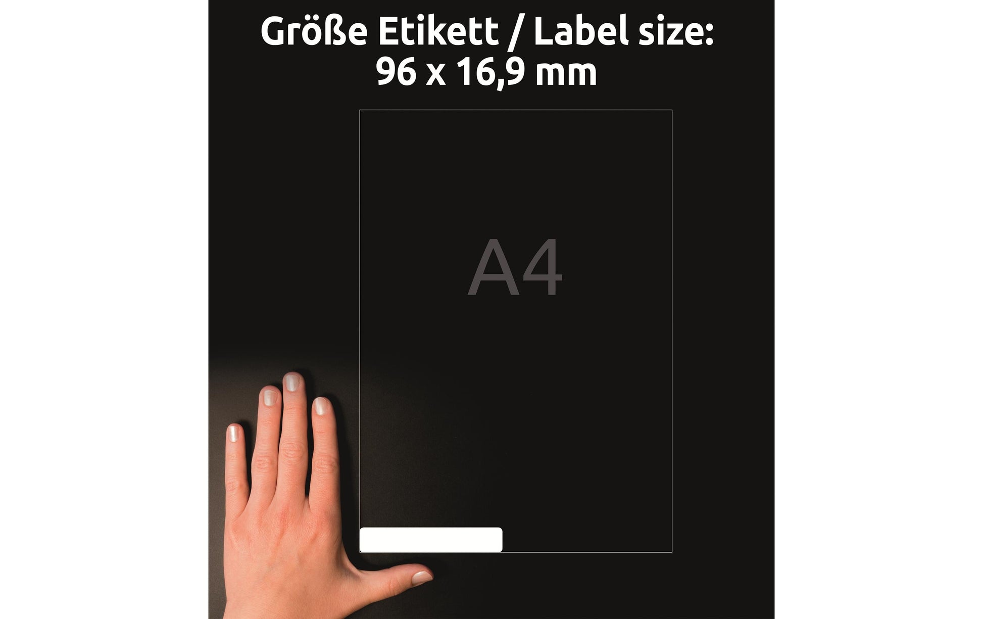 Avery L6031REV2 – Etiketten A4 96 × 17 mm – Papier, weiss – wiederablösbar – Laser/Inkjet – 25 Blätter