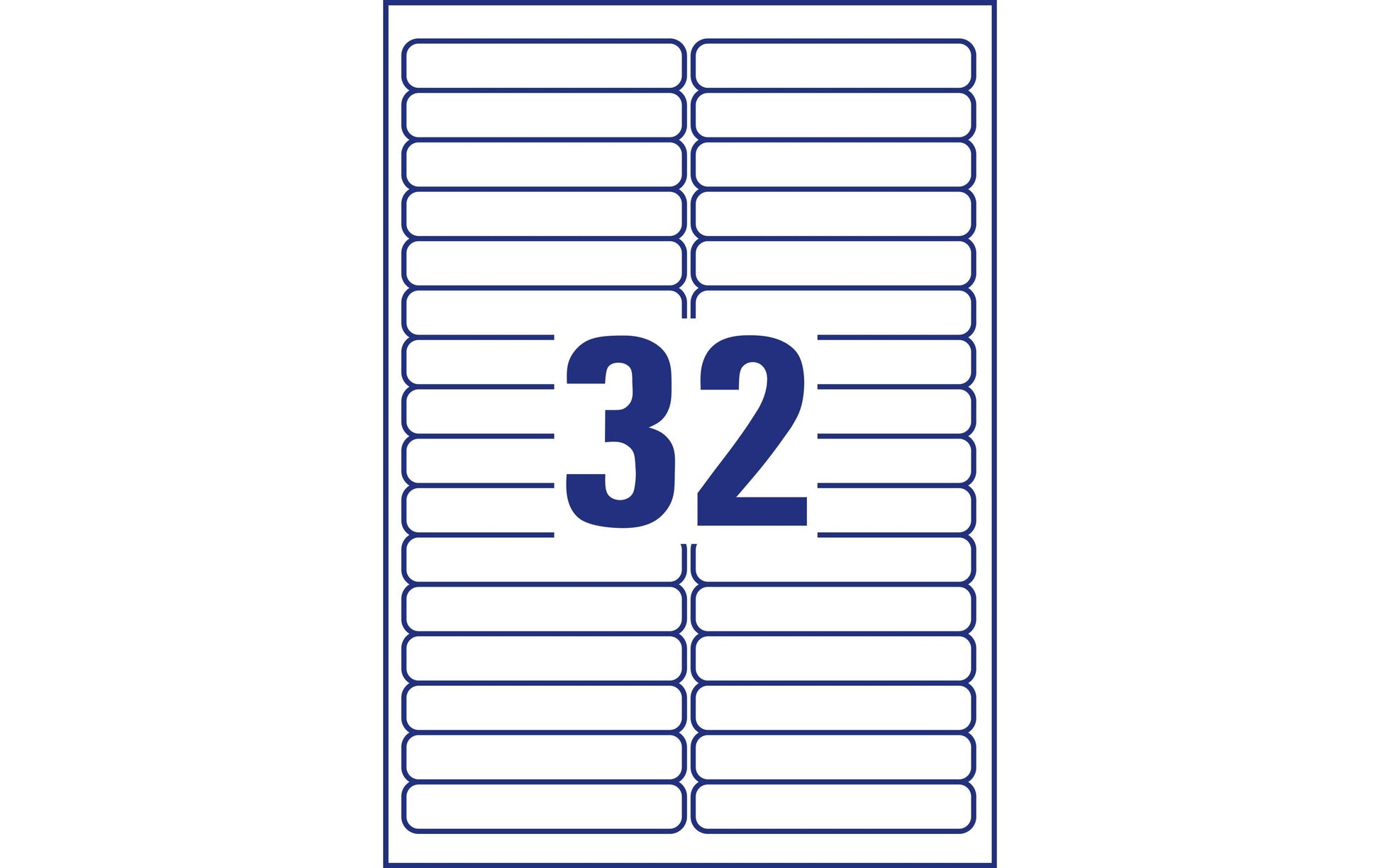 Avery L6031REV2 – Etiketten A4 96 × 17 mm – Papier, weiss – wiederablösbar – Laser/Inkjet – 25 Blätter