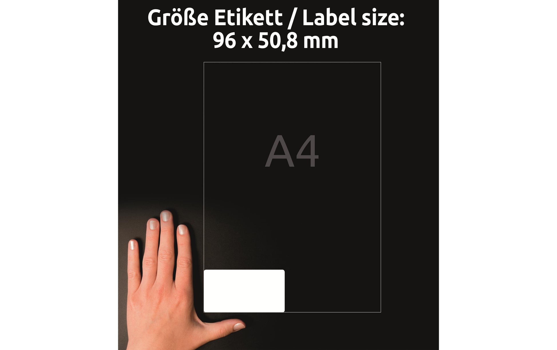 Avery Druckeretiketten, 96 mm × 51 mm, weiss, Papier, wiederablösbar, 30 Blatt (300 Etiketten)
