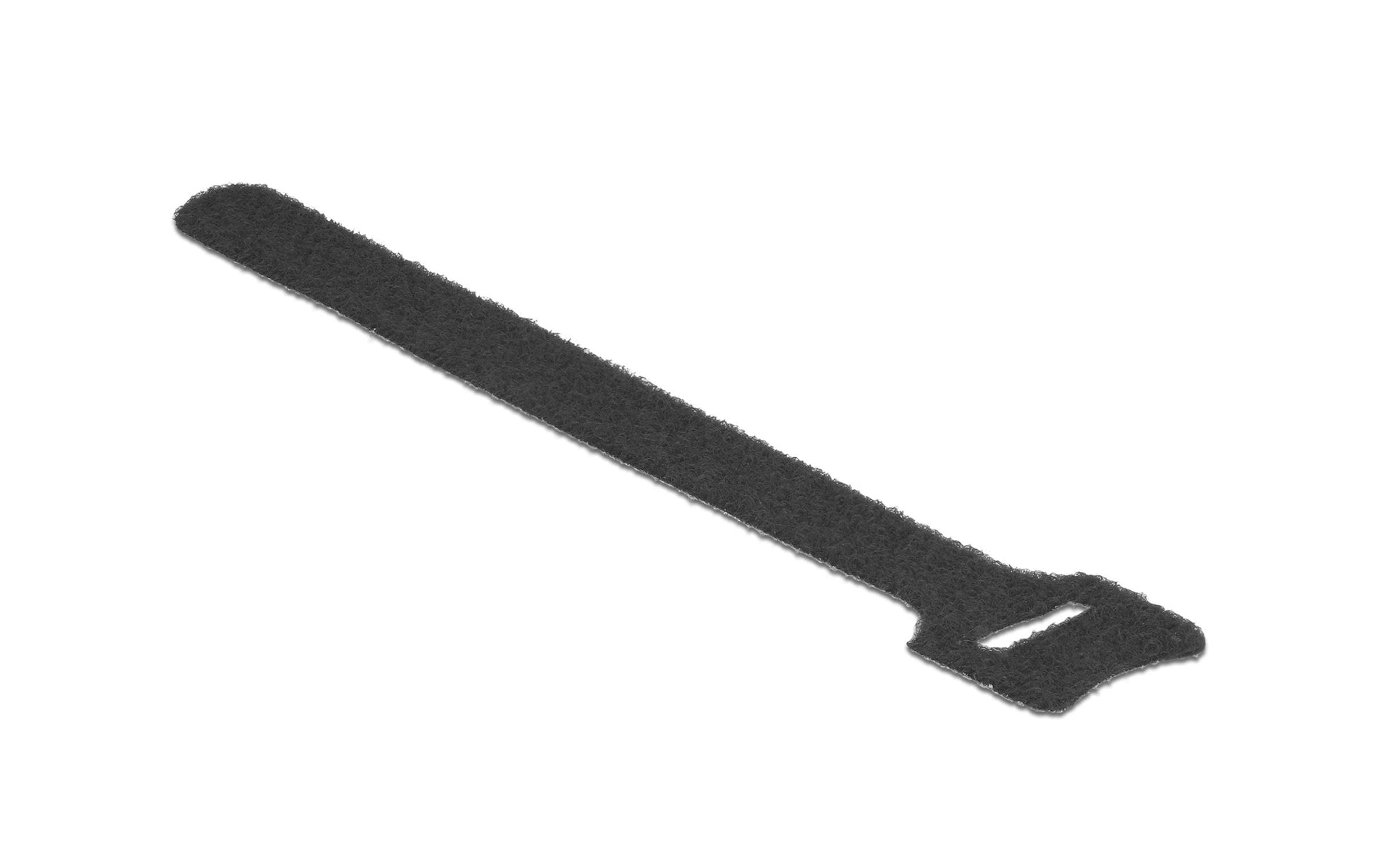DeLOCK Klettkabelbinder, 12 mm × 0,15 m, schwarz, 10 Stück
