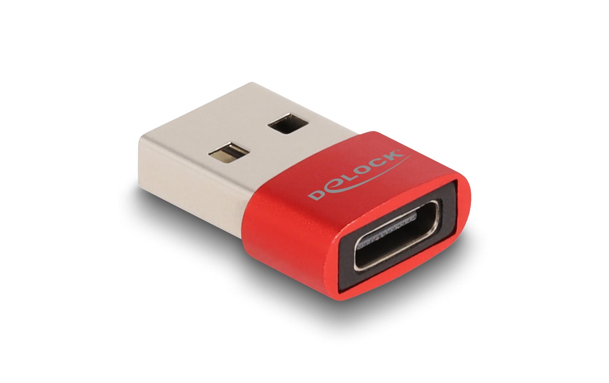 DeLOCK USB-Adapter USB-A auf USB-C – USB 2.0 (480 Mbit/s) – Rot