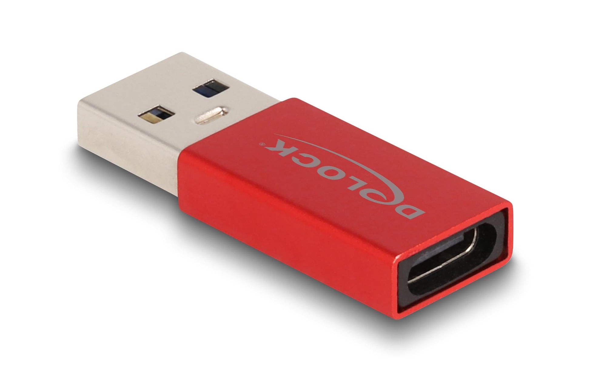 DeLOCK USB-Adapter USB-A auf USB-C – USB 3.2 Gen 2 (10 Gbit/s) – Rot