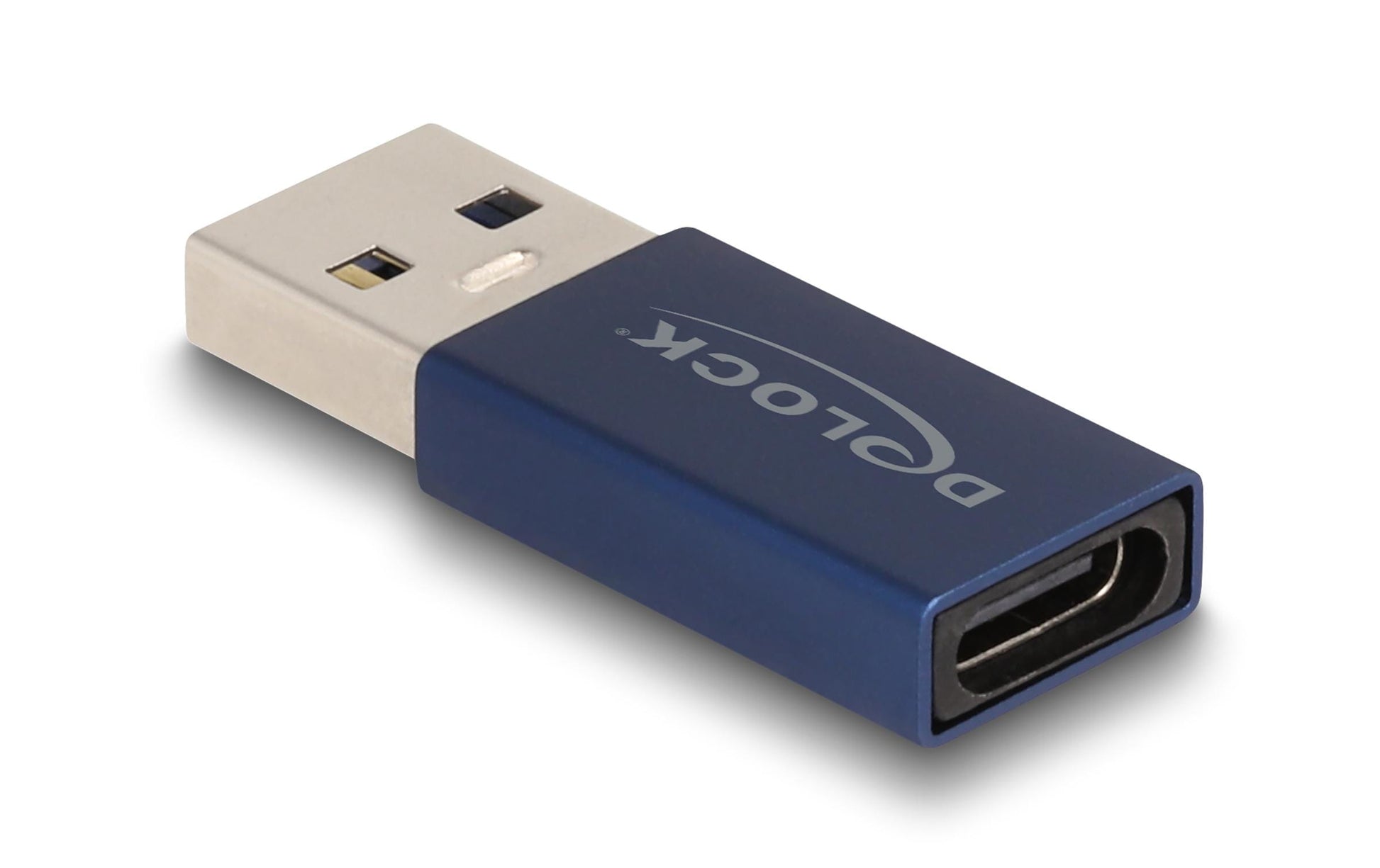 DeLOCK Adapter USB-A zu USB-C – USB 3.2 Gen 2 (10 Gbit/s), aktiv, blau