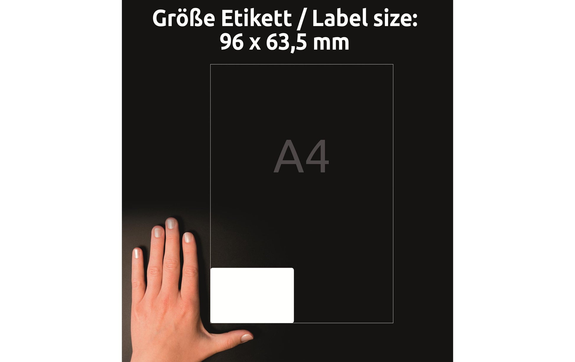 Avery Druckeretiketten, 96 mm × 64 mm, weiss, Papier, wiederablösbar, 30 Blatt (240 Etiketten)