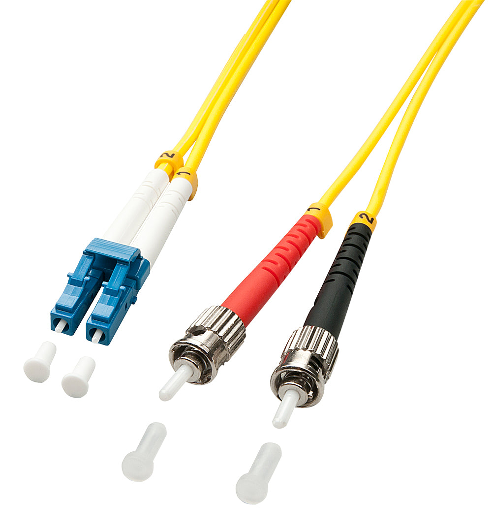 Lindy LWL-Patchkabel – LC–ST, Single-Mode, Gelb, 3 m