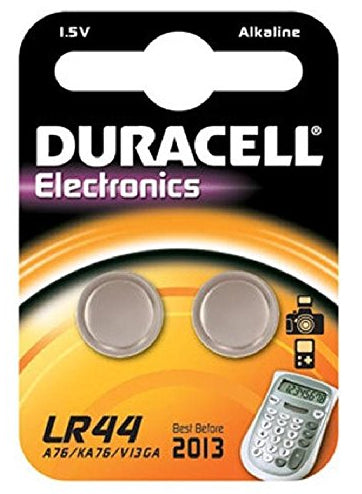 Duracell Knopfzellen LR44, Alkaline, 1,5 V – 2 Stk.