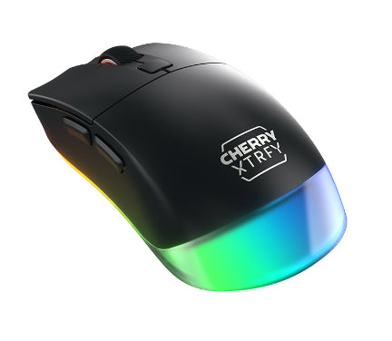 CHERRY XTRFY M50 – Gaming-Maus – Kabellos (Bluetooth/2,4 GHz), 12000 DPI, rechts, Schwarz