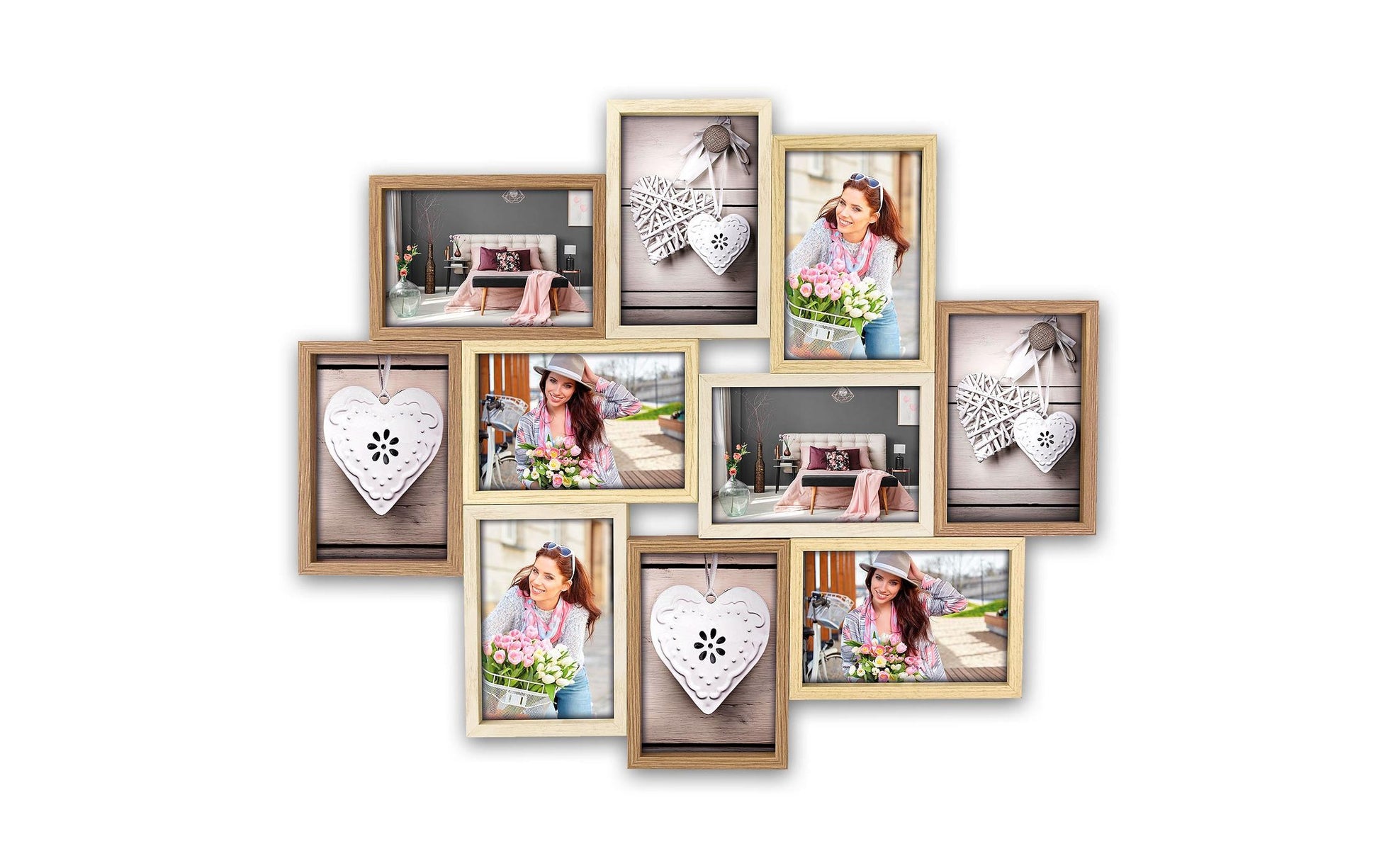 ZEP Collagerahmen – für 10 × 15 cm – MDF & Holz, Braun