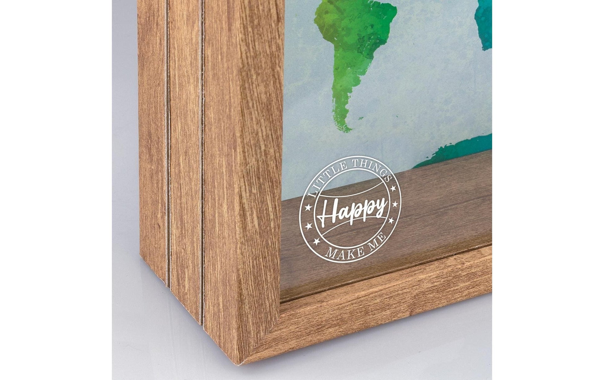 ZEP Spardose Schriftzug – Glas & Metall & Holz, braun – 21 × 17 × 6,5 cm