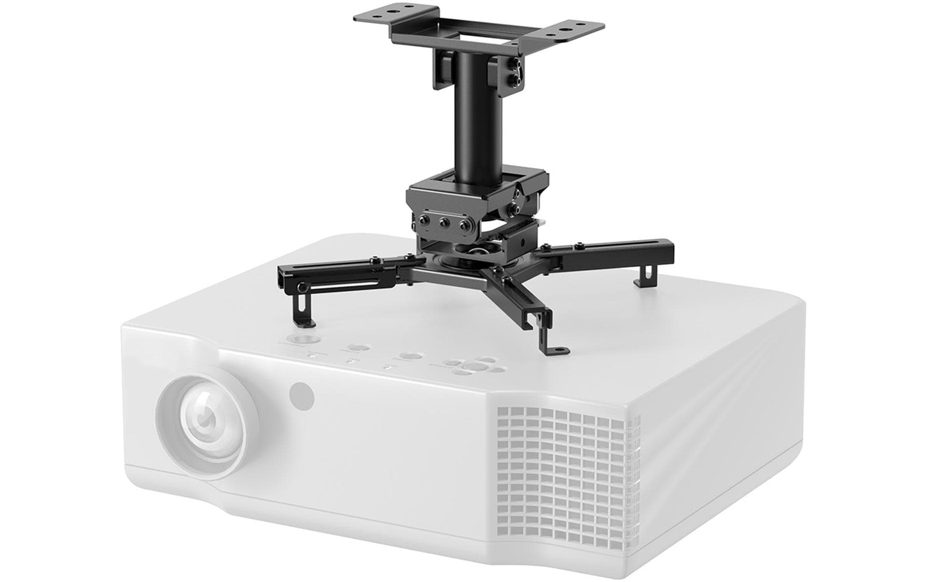 Neomounts CL25-530BL1 – Beamer Deckenhalterung, H 25,5 cm, 45 kg, schwenk-/neigbar, 360°, schwarz