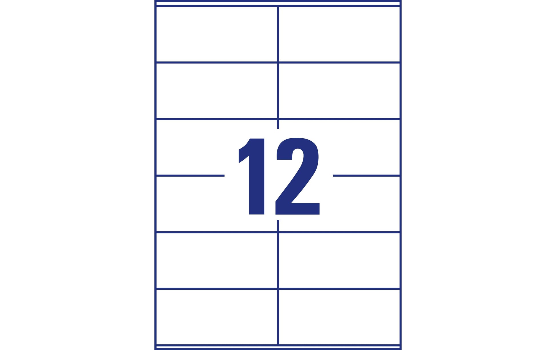 Avery Druckeretiketten, 105 mm × 48 mm, weiss, Papier, permanent, 120 Etiketten (10 Blatt)