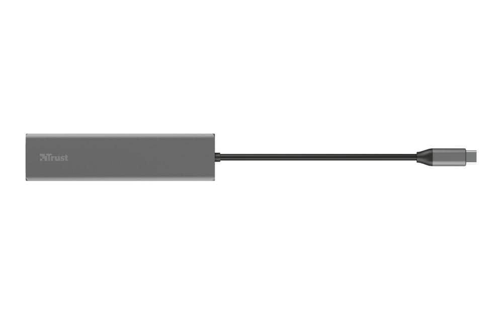 Trust Halyx Fast USB-Hub – USB-C, 3× USB-A, SD/microSD, für Windows/Mac/ChromeOS
