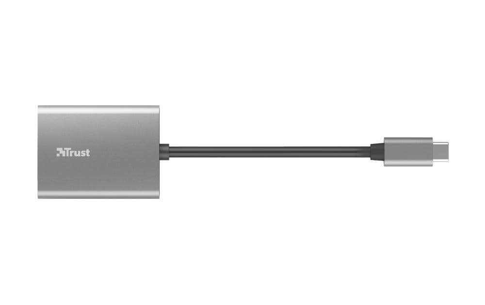 Trust USB-Kartenleser USB-C – SD/microSD/SDHC/SDXC – USB 3.2 Gen 1 (5 Gbit/s) – Extern – Aluminium