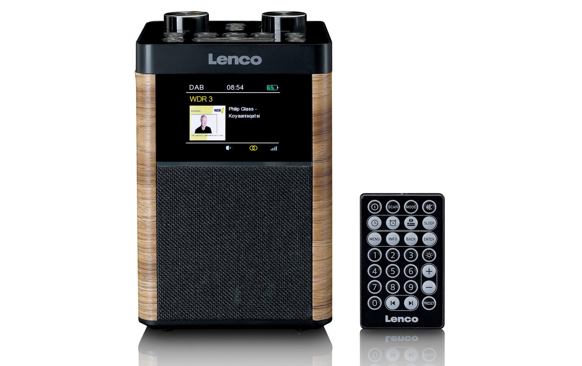 Lenco PDR-060WD – DAB-/Internetradio – Tischradio – DAB+, UKW, USB, Bluetooth – Schwarz