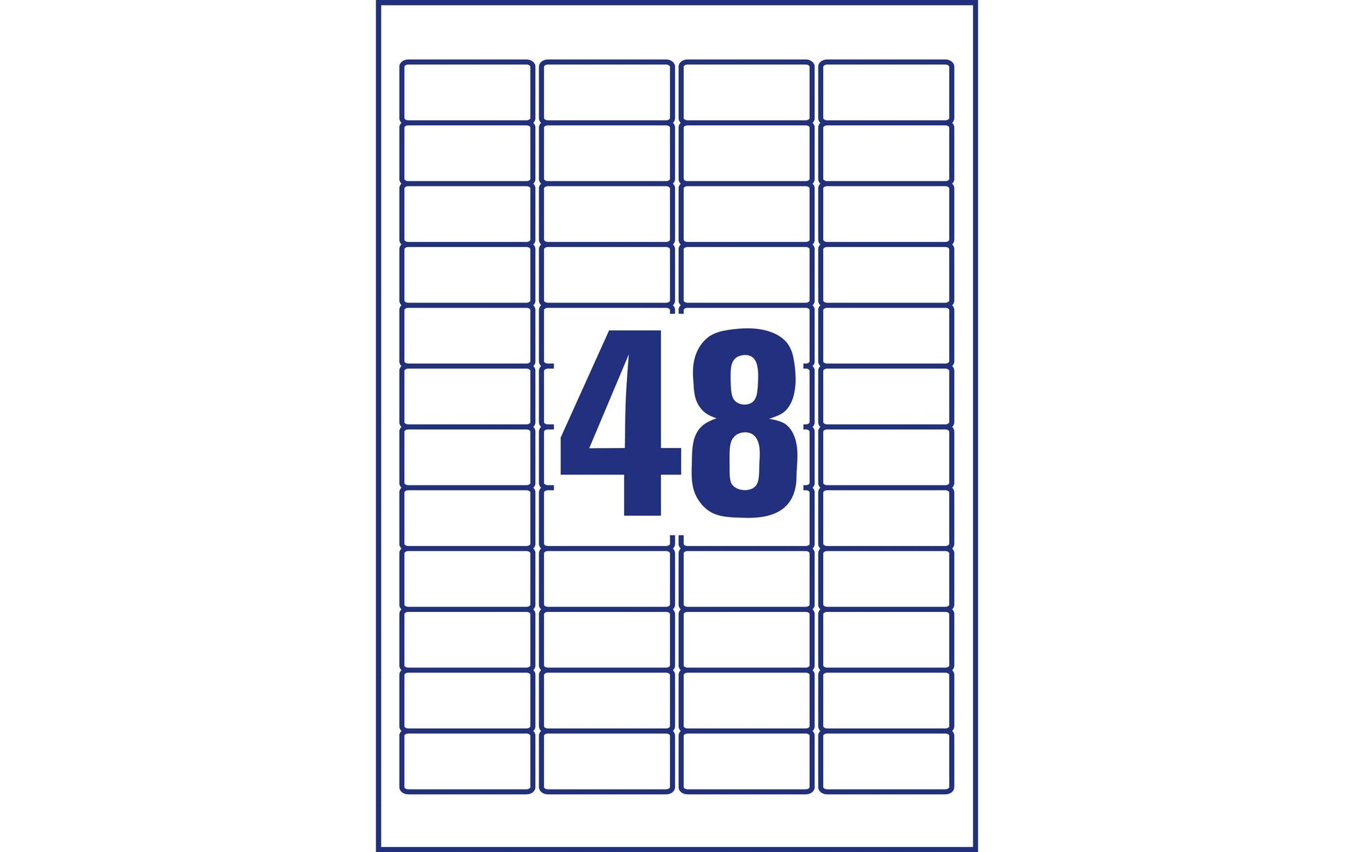AVERY Zweckform L4736REV-10 – Etiketten A4 46 × 21 mm – wiederablösbar – Laser/Inkjet – 48 pro Blatt, 10 Blätter