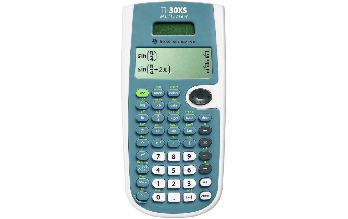 Texas Instruments Wissenschaftlicher Taschenrechner TI-30X MultiView – 10-stellig – Solar/Batterie – Blau/Weiss