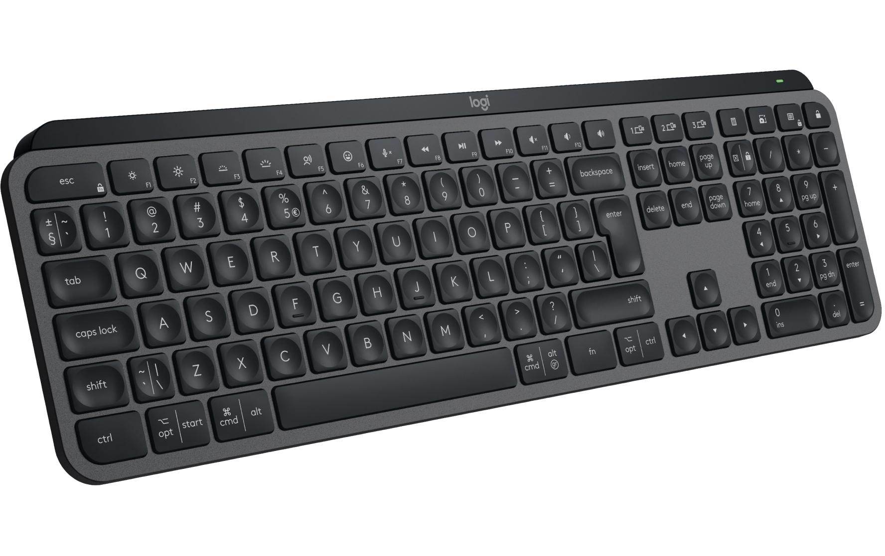Logitech MX KEYS S – Tastatur, kabellos (Bluetooth), CH-Layout (DE-CH), Grau