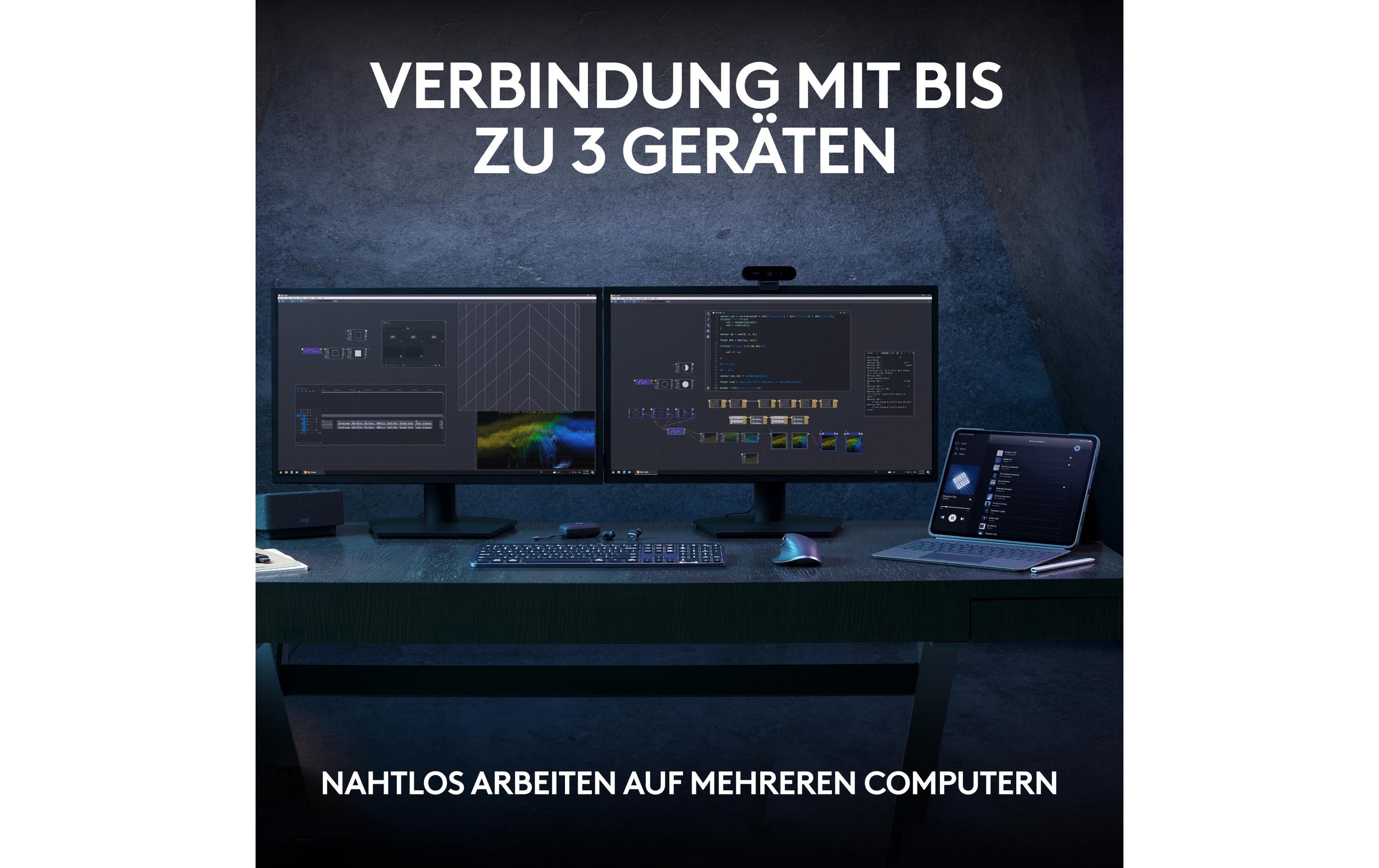 Logitech MX Keys S – Tastatur, kabellos (Bluetooth), CH-Layout (DE-CH)