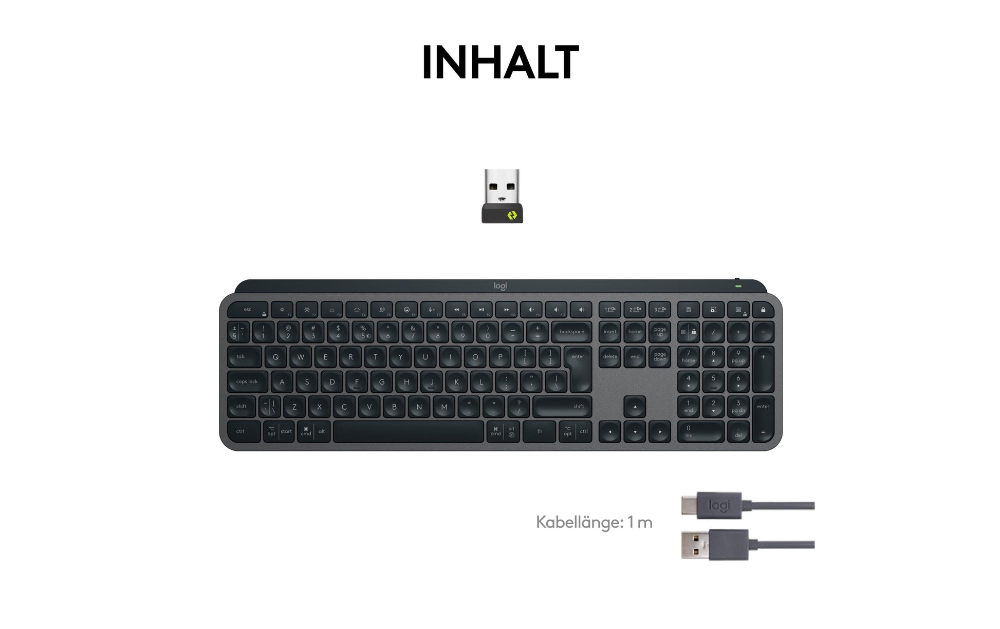 Logitech MX Keys S – Tastatur, kabellos (Bluetooth), CH-Layout (DE-CH)