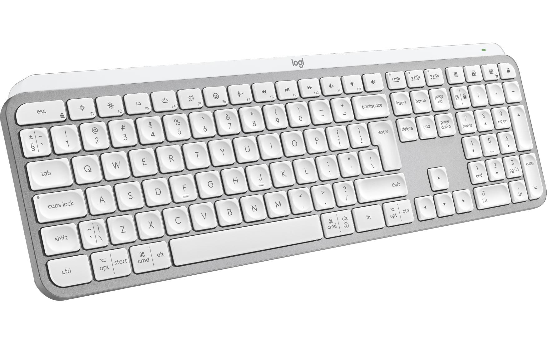 Logitech MX Keys S – Tastatur, kabellos (Bluetooth), CH-Layout (DE-CH), Grau