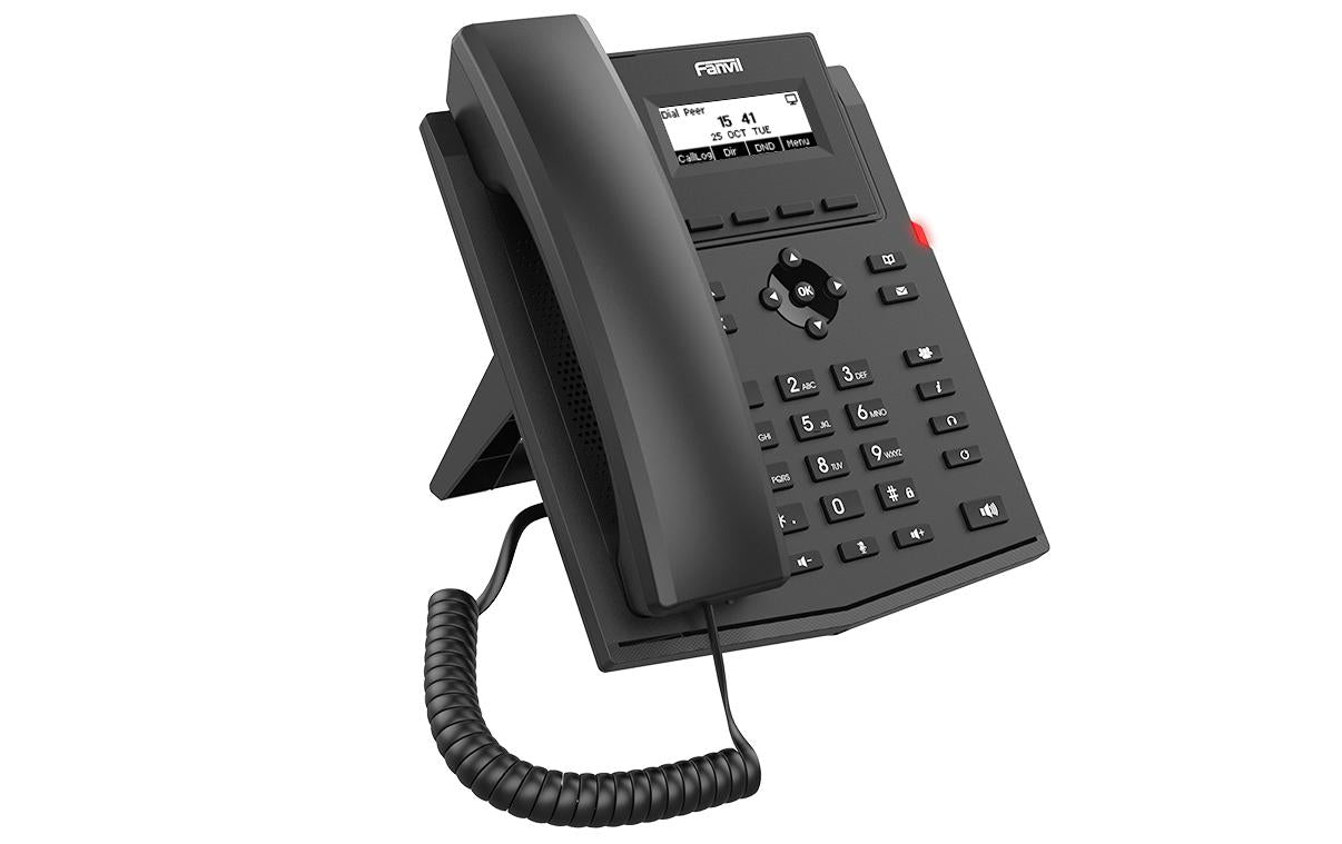 Fanvil X301G – IP-Telefon, 2 SIP-Konten, 2,3", Gigabit, PoE, für Yeastar, Schwarz