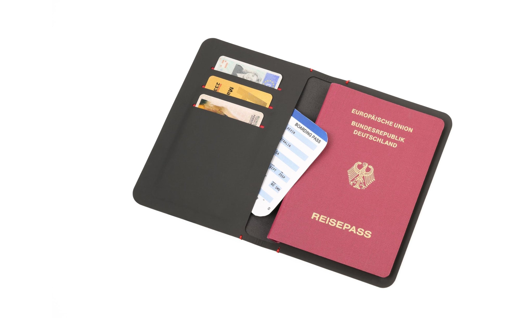 TROIKA Reise-Organizer – Kunstleder, Schwarz, 103 × 145 × 5 mm