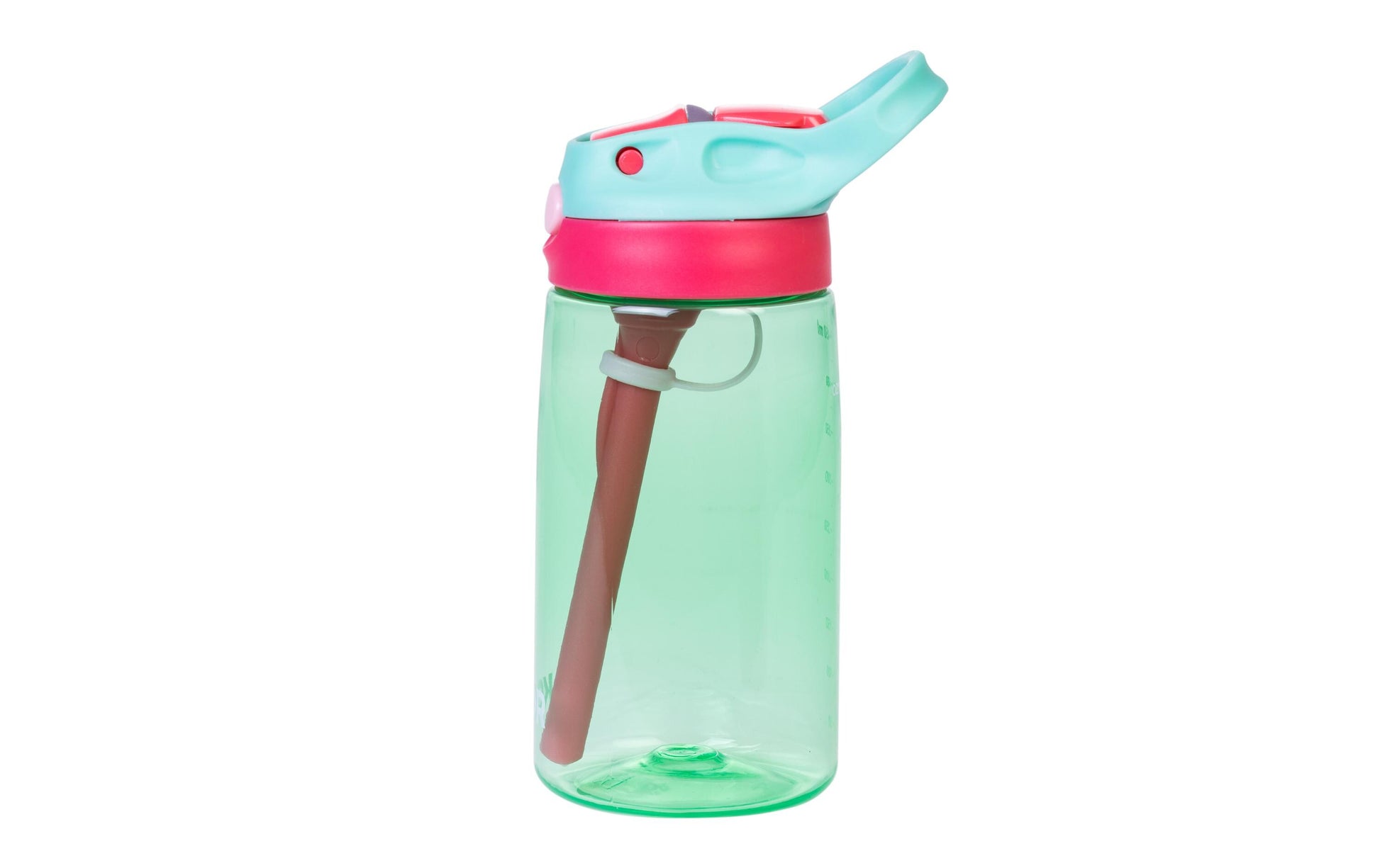 KOOR Kindertrinkflasche 450 ml – Druckknopfdeckel, Tritan, Grün