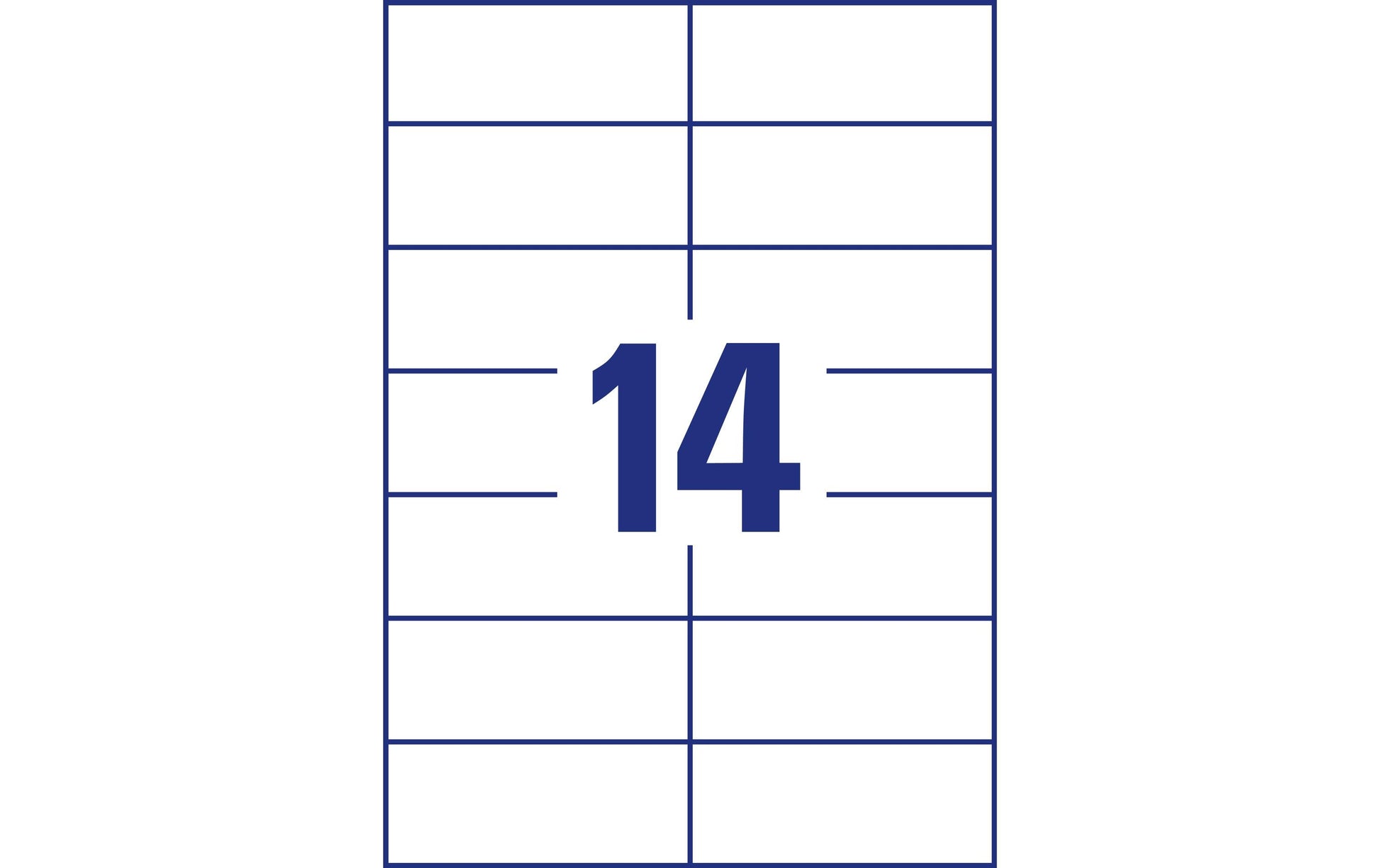 Avery Schuletiketten – 105 × 42,3 mm, 3080 Stk, 220 Bogen, Papier, permanent haftend