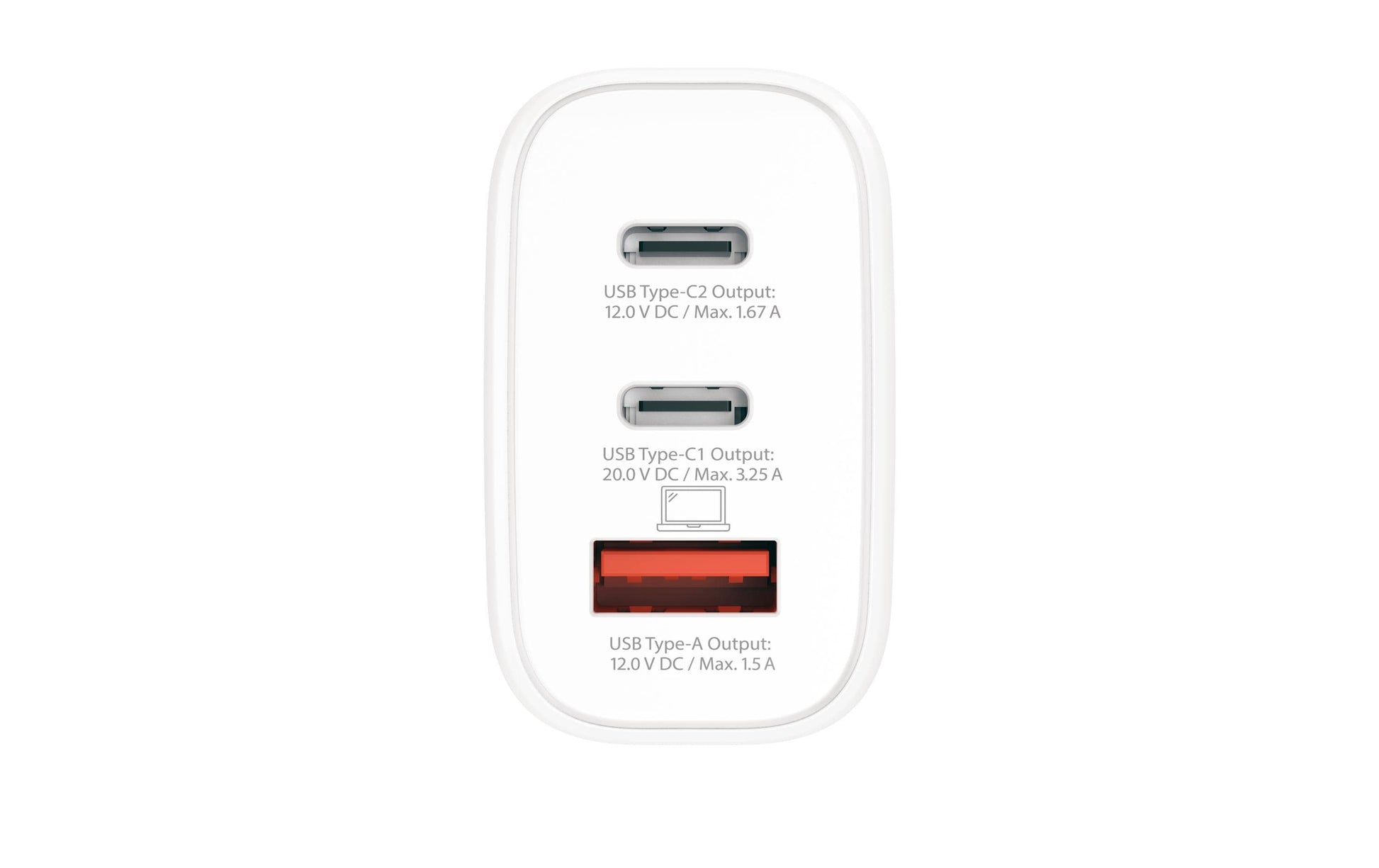 Skross Ladegerät (EU) – 65 W, 2× USB-C + 1× USB-A, PD, GaN