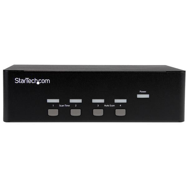 StarTech.com 4-Port Dual-View VGA KVM-Switch – 1920 × 1200, USB 2.0-Hub, Audio