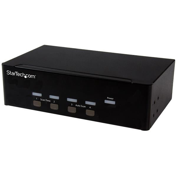 StarTech.com 4-Port Dual-View VGA KVM-Switch – 1920 × 1200, USB 2.0-Hub, Audio