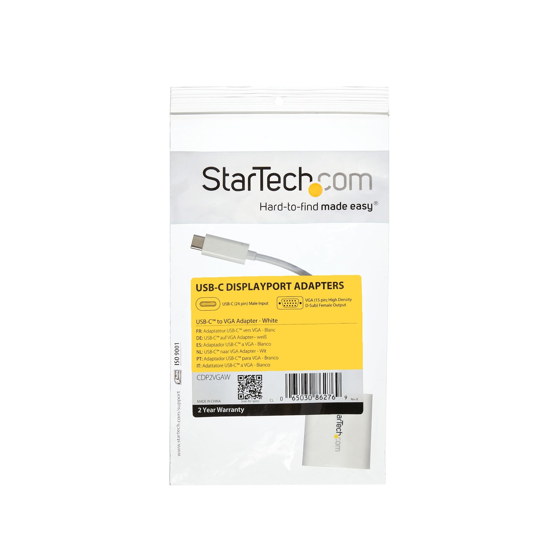 StarTech.com USB-C auf VGA Adapter USB 3.2 1920×1200 – Weiss