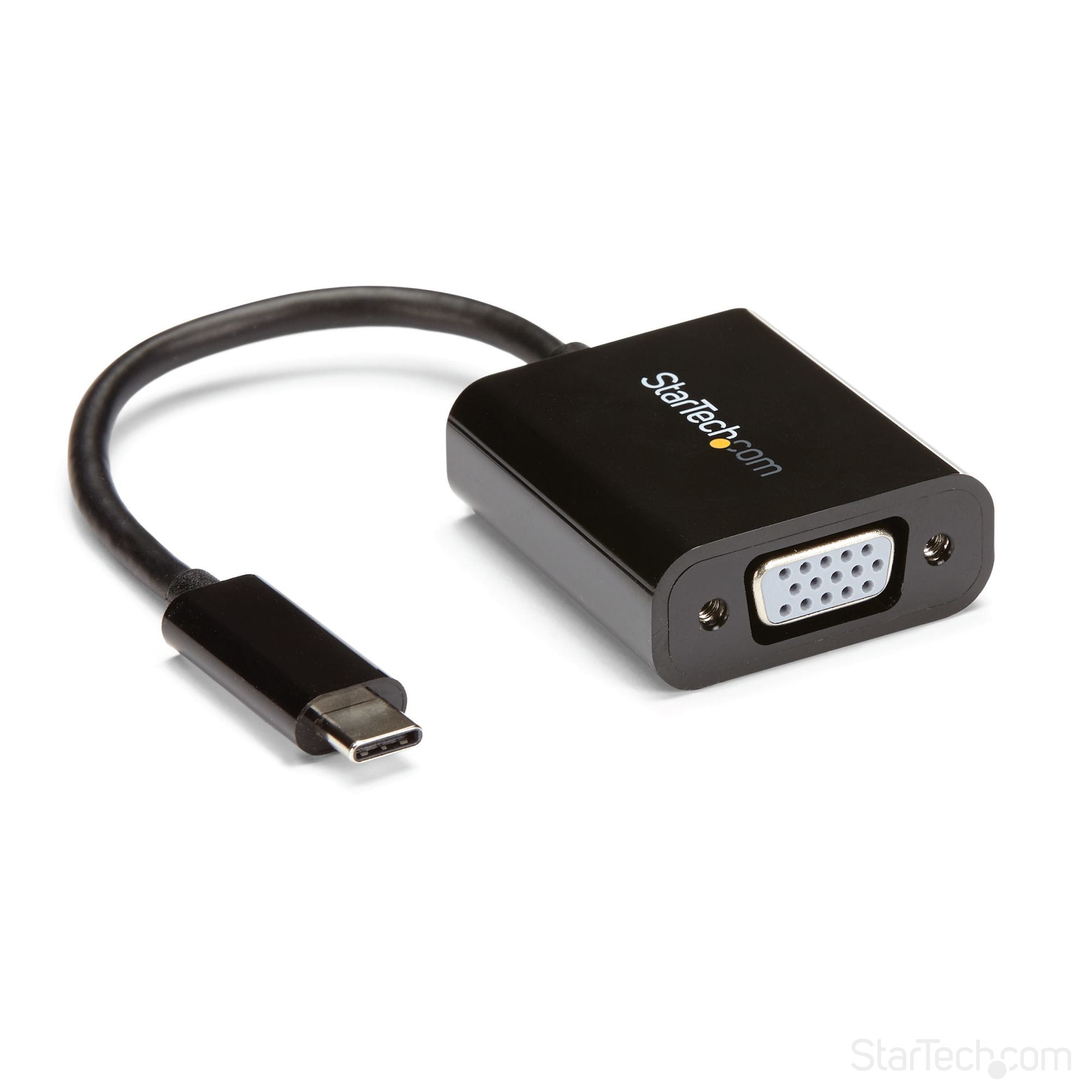 StarTech.com Adapter USB-C zu VGA – 1920 × 1200, USB 3.2 Gen 1 (5 Gbit/s), 0,14 m, Schwarz