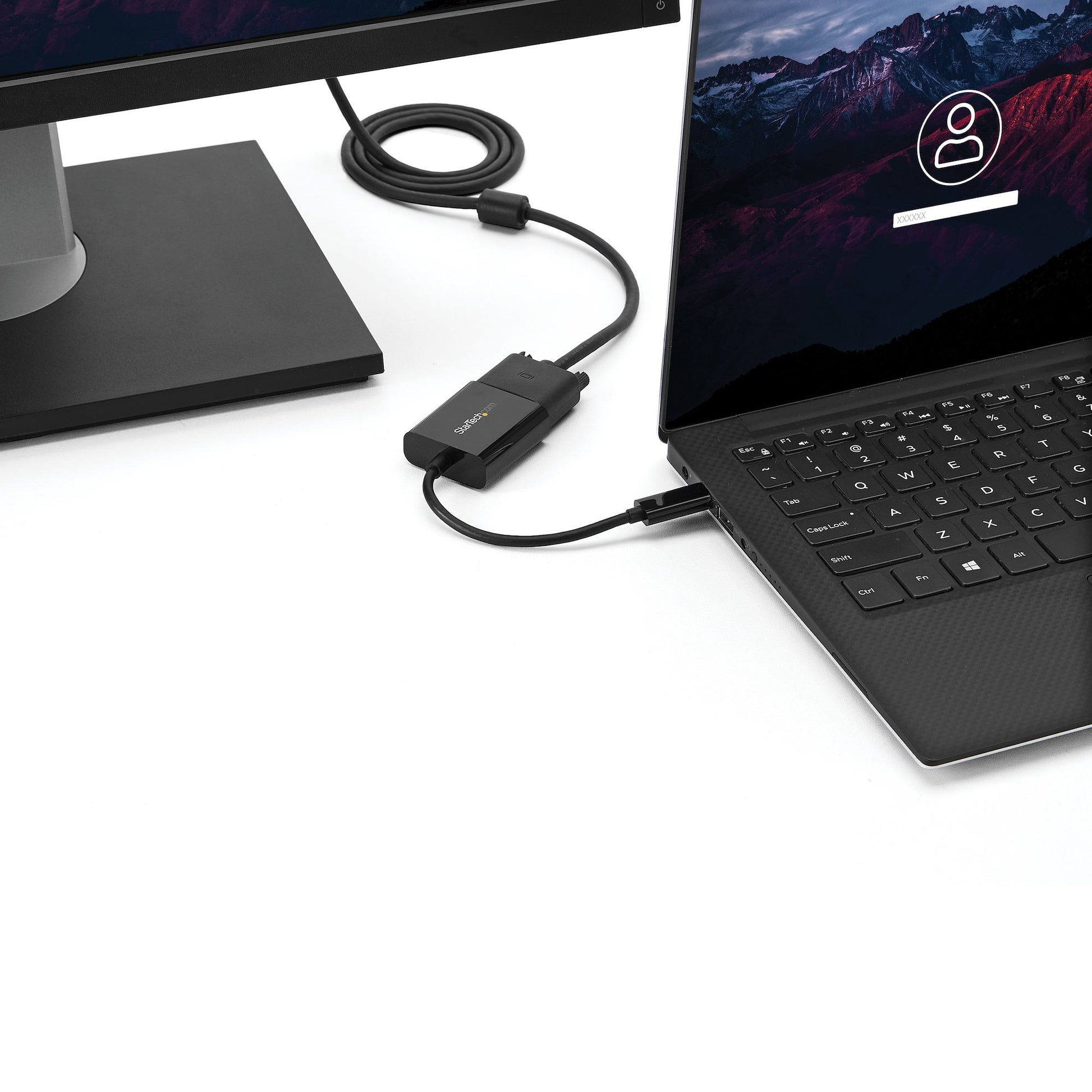 StarTech.com Adapter USB-C zu VGA – 1920 × 1200, USB 3.2 Gen 1 (5 Gbit/s), 0,14 m, Schwarz