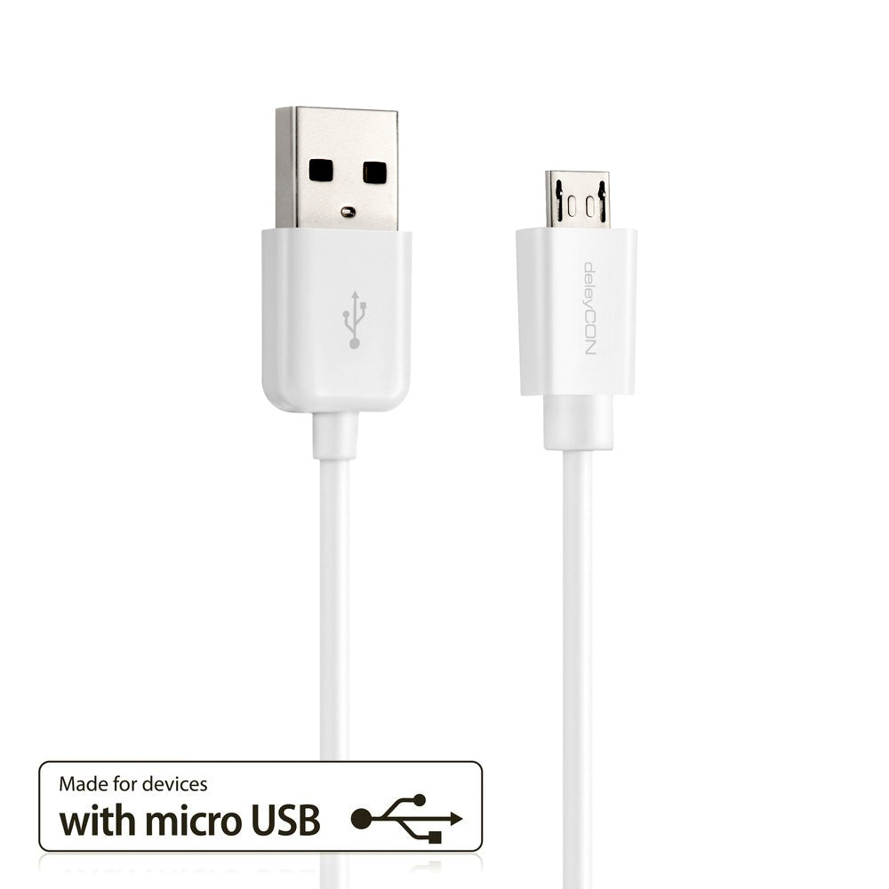 DeleyCON Kabel – USB-A auf Micro-USB 0,5 m – für Micro-USB Geräte