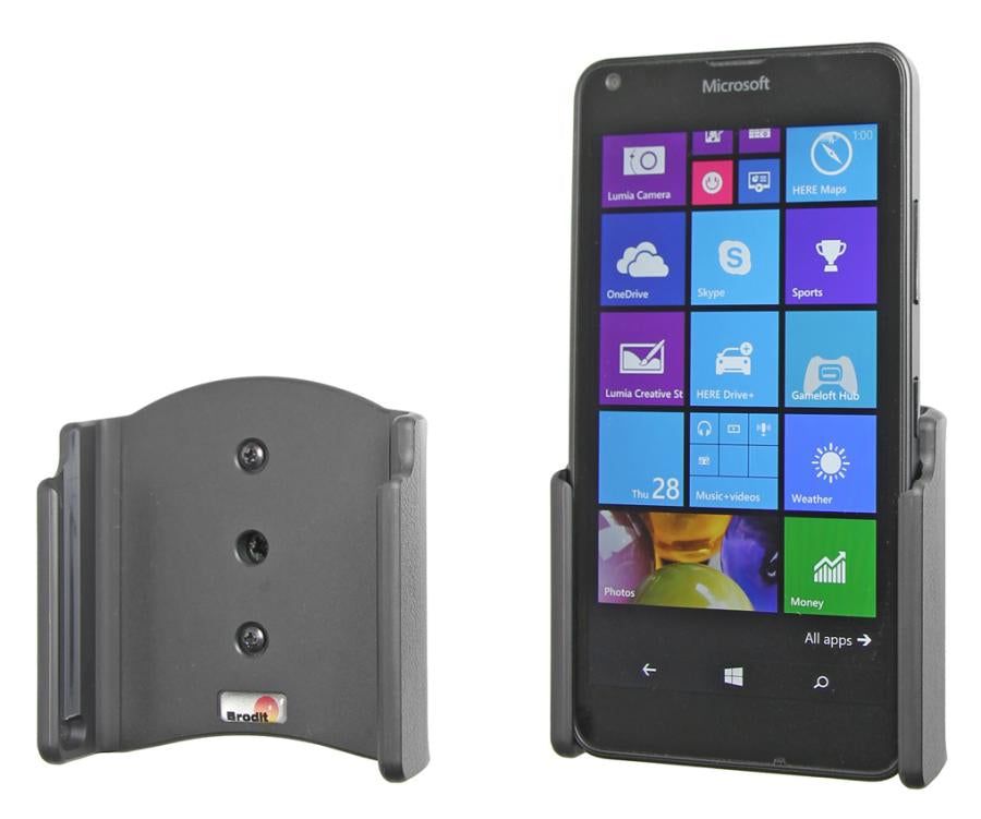 Brodit Auto-Halterung (passiv), neigbar, drehbar – für Lumia 640 – Schwarz
