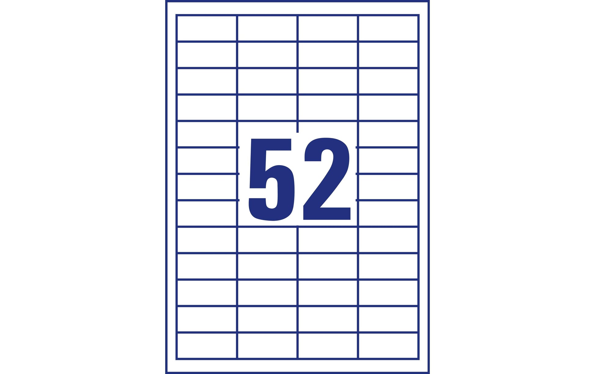 AVERY ZWECKFORM Schuletiketten – 48×21 mm, 5200 Stk, 100 Bogen, Papier, permanent haftend