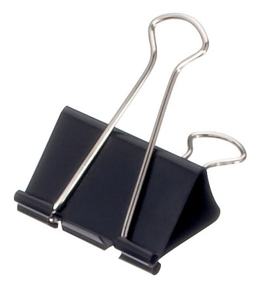 MAUL Briefklemmer 32 mm – 130 Blatt, schwarz – 12 Stk.