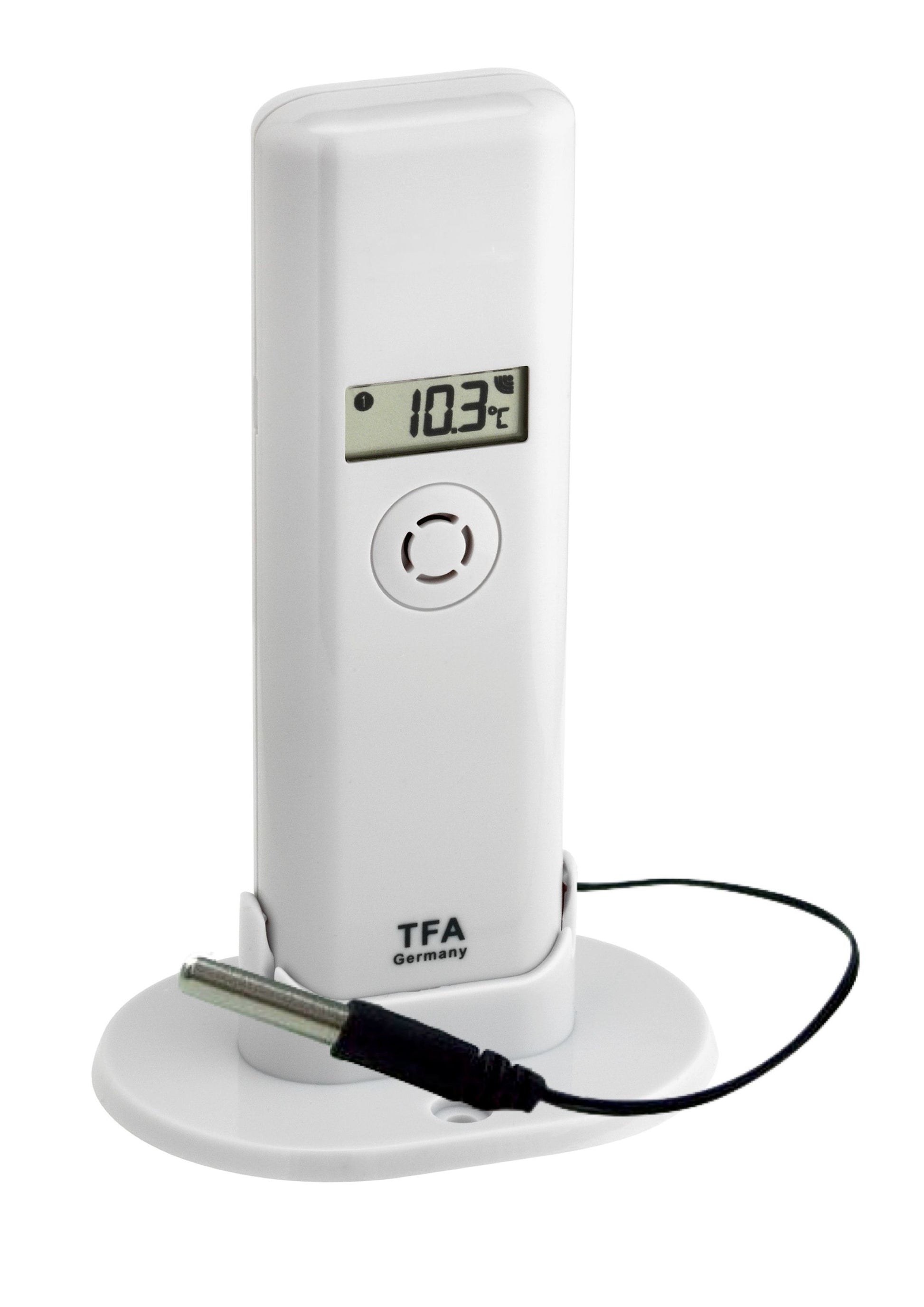 TFA-Dostmann TFA Dostmann WeatherHub T/H Display Sender Temp-/Feuchtesensor – Temp/Feuchte – Kabellos – 2× AAA
