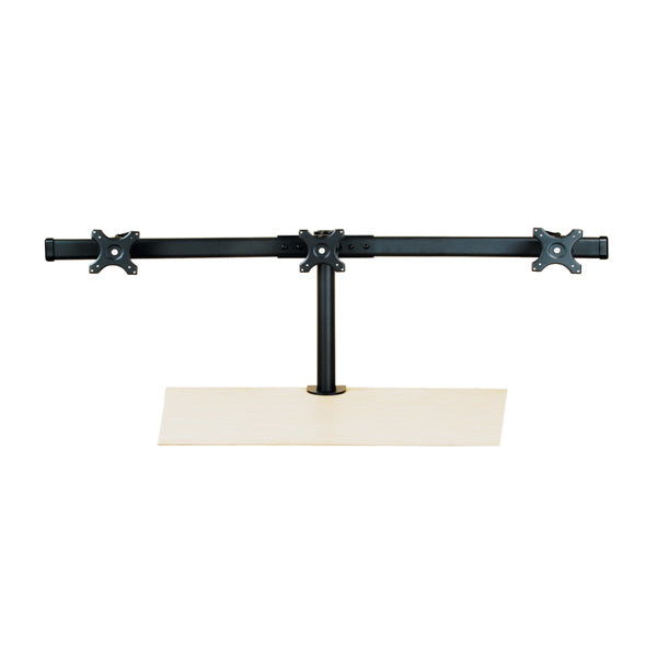 VALUE Monitorarm Tischhalterung – 3 Monitore – VESA 75×75/100×100 mm – bis 8 kg/Monitor – neigbar – Schwarz