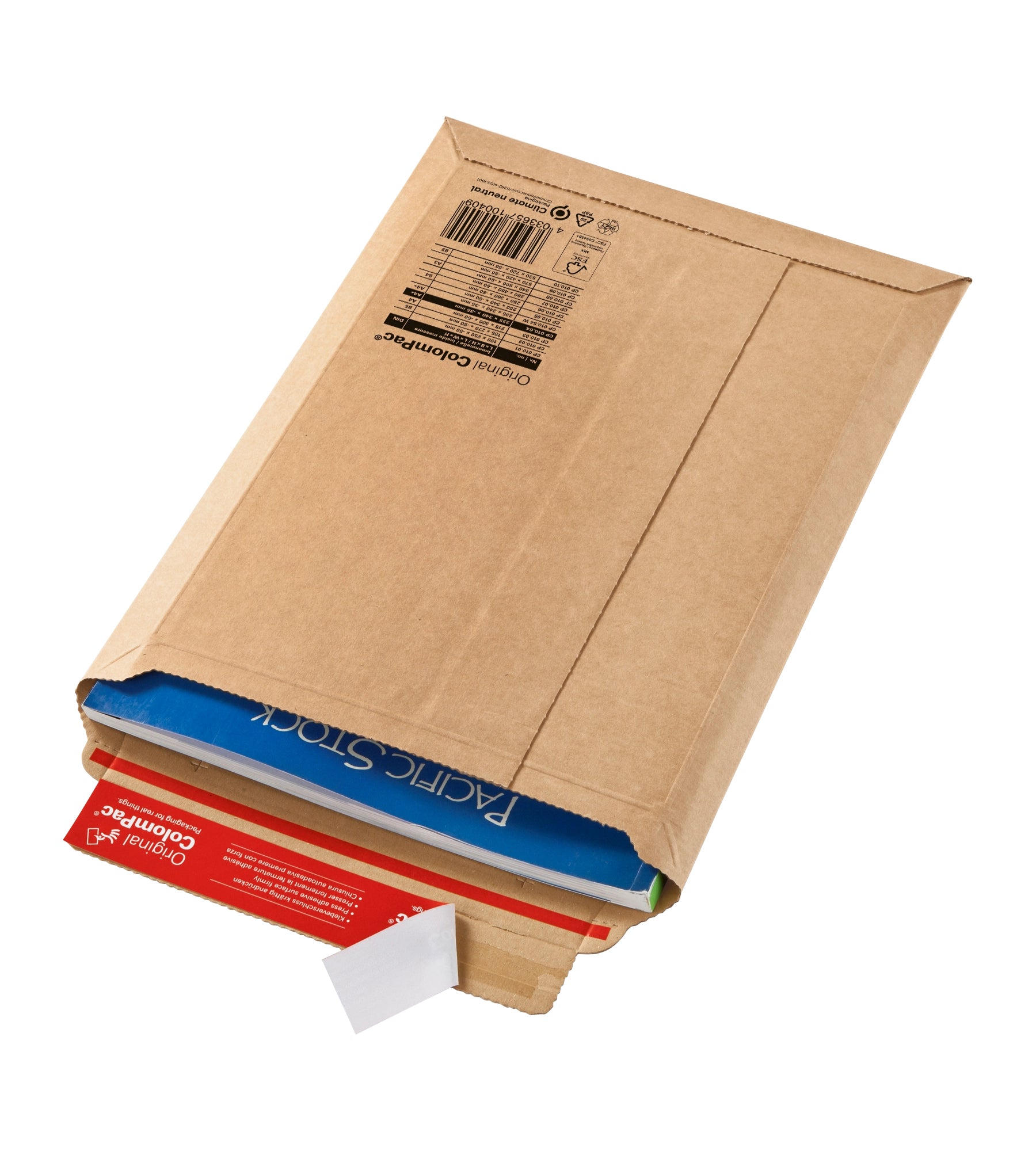 Colompac Karton-Versandtasche – 235 × 340 mm, Wellkarton, Braun, FSC-zertifiziert – 100 Stück
