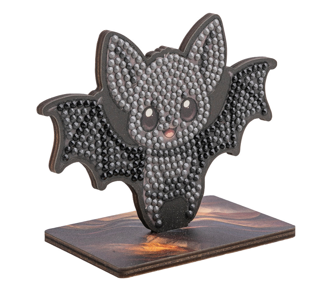 CRAFT Buddy Diamond Painting Set – Fledermaus – 11 cm – PVC, Schwarz – ab 6 Jahren