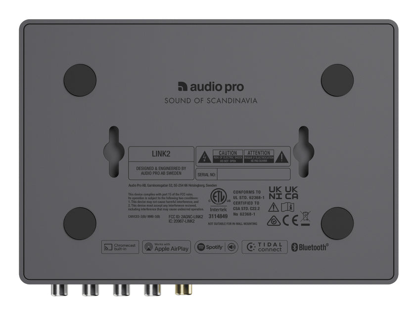 Audio Pro Link 2 – Streaming-Player, Wi-Fi 4, Ethernet, Bluetooth 4.2