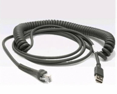 Zebra USB-Kabel – CBA-U43-S07ZAR – Geschirmt, Gerade, 12,0 V Power-Plus-Stecker – für LI3608, LI3678 – 2,8 m